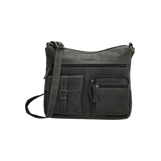 Skórzana torebka w kolorze czarnym - 29 x 25 x 10 cm Hide & Stitches onesize Limango Polska wyprzedaż