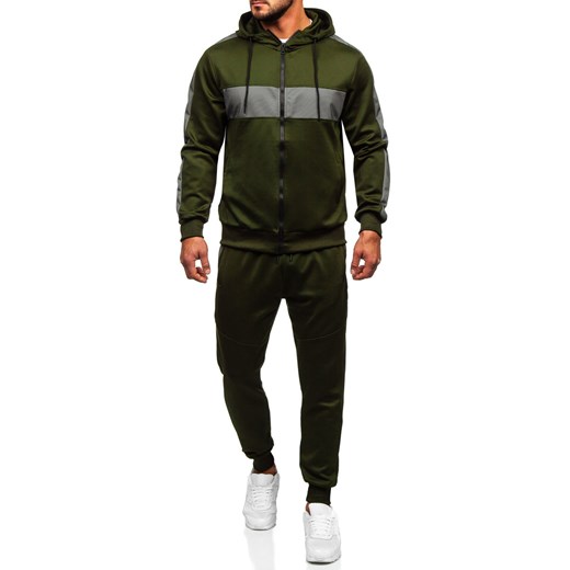 Khaki dres męski z kapturem Denley 27C8115 XL wyprzedaż Denley