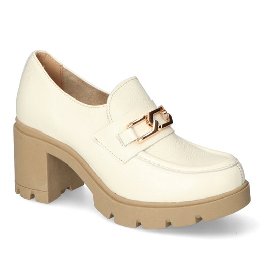 Półbuty Lemar 20115 T.Białe+ złote lico ze sklepu Arturo-obuwie w kategorii Półbuty damskie - zdjęcie 144973710