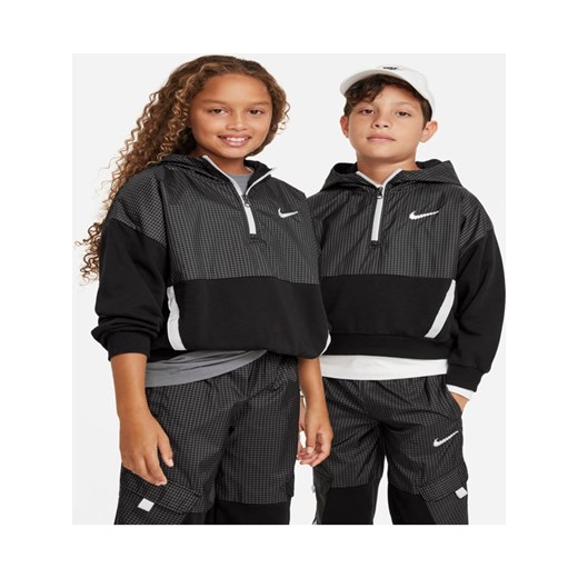 Bluza z kapturem i zamkiem 1/2 dla dużych dzieci Nike Outdoor Play - Czerń Nike XS Nike poland
