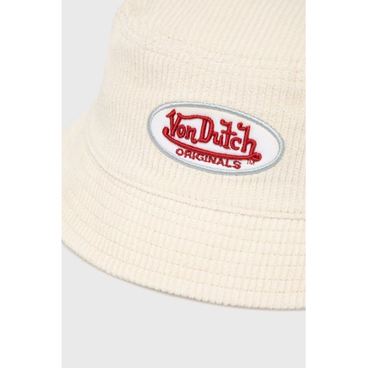 Von Dutch kapelusz bawełniany kolor beżowy bawełniany Von Dutch ONE ANSWEAR.com