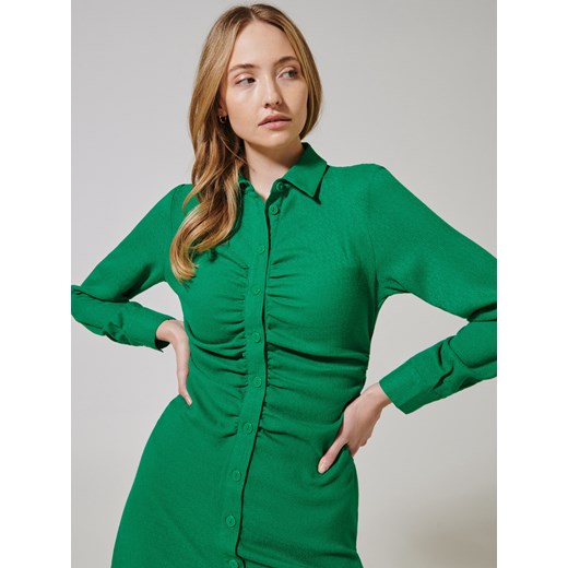 Sukienka Sinsay na uczelnię koszulowa z krótkim rękawem mini 