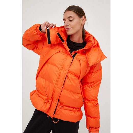 adidas by Stella McCartney kurtka sportowa kolor pomarańczowy zimowa oversize M ANSWEAR.com