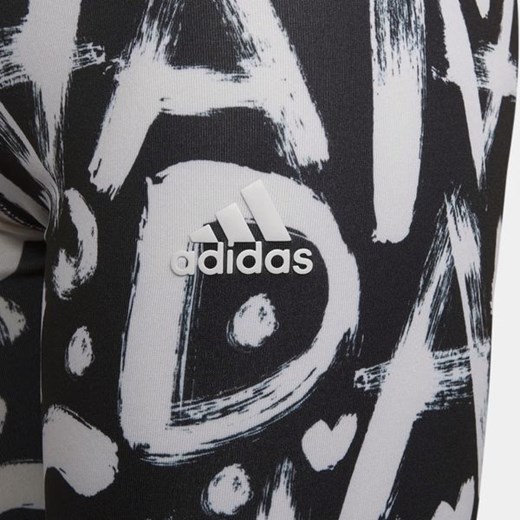 Spodnie dziewczęce Adidas w nadruki 