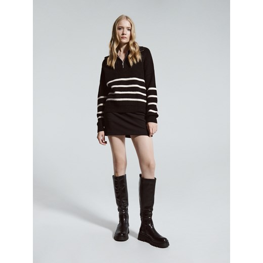 Reserved - Sweter oversize w paski - Czarny Reserved S Reserved