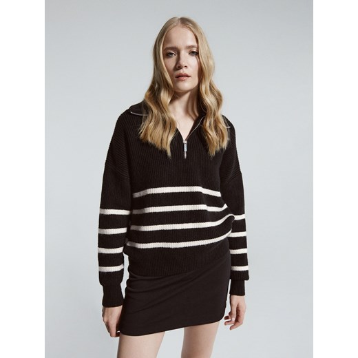 Reserved - Sweter oversize w paski - Czarny Reserved S Reserved