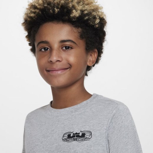 T-shirt dla dużych dzieci (chłopców) Dri-FIT Nike x LeBron - Szary Nike XS Nike poland