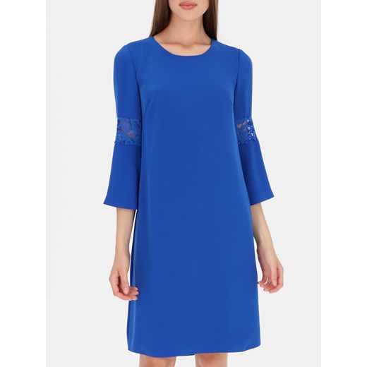 Kobaltowa sukienka z koronką L'AF Kokiete ze sklepu Eye For Fashion w kategorii Sukienki - zdjęcie 145071763