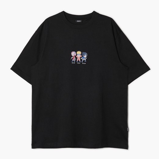 Cropp - Czarny t-shirt z nadrukiem Naruto - Czarny Cropp XL Cropp