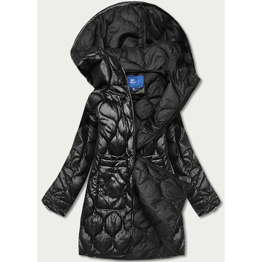 Damska kurtka z ozdobnym pikowaniem czarna (ag1-j9086) ze sklepu goodlookin.pl w kategorii Kurtki damskie - zdjęcie 145075014