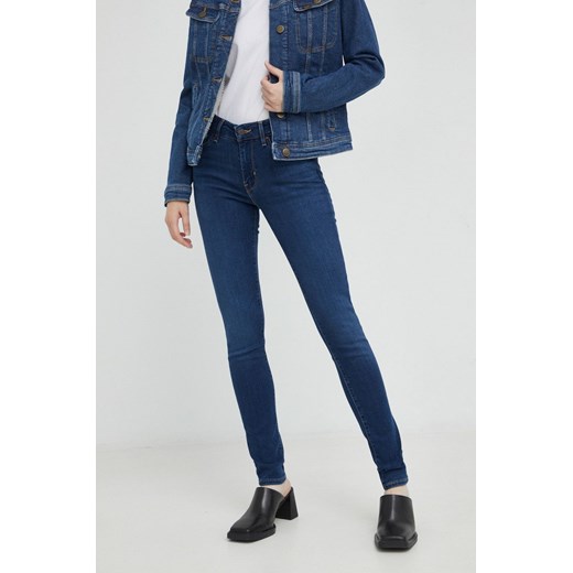 Levi&apos;s jeansy 711 SKINNY damskie medium waist 29/30 ANSWEAR.com