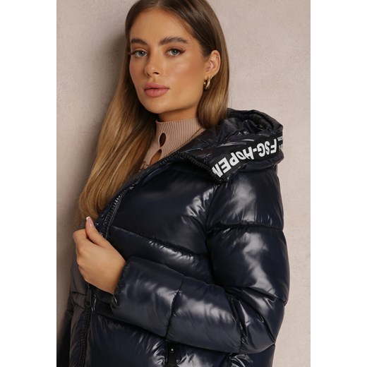 Granatowa Kurtka do Kolan Pikowana Flezee Renee S okazja Renee odzież