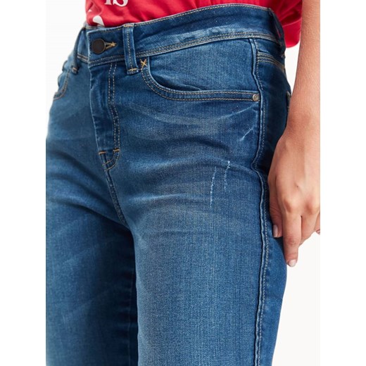 Jeansowe spodnie damskie z lampasem Top Secret 34 wyprzedaż Top Secret