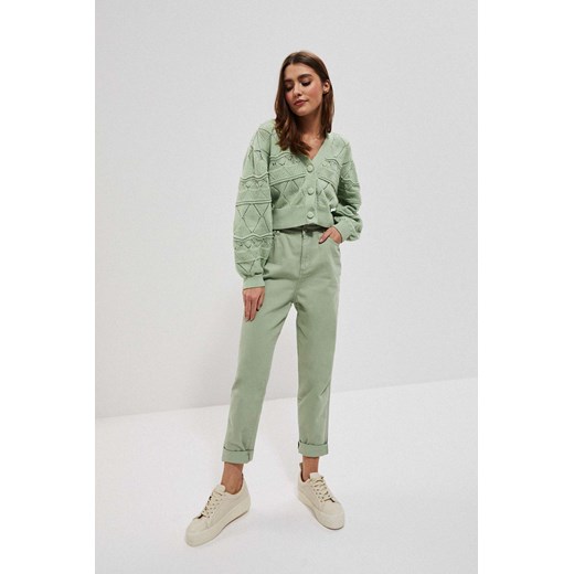 Sweter damski Moodo.pl jesienny z dekoltem w serek 