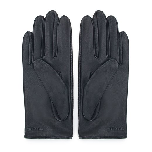 Damskie rękawiczki samochodowe ze skóry lizard czarne ze sklepu WITTCHEN w kategorii Rękawiczki damskie - zdjęcie 145154663