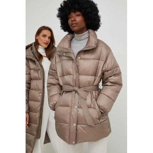 Answear Lab kurtka damska kolor beżowy zimowy ze sklepu ANSWEAR.com w kategorii Kurtki damskie - zdjęcie 145173580