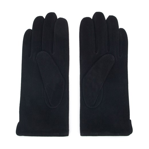 Damskie rękawiczki welurowe czarne ze sklepu WITTCHEN w kategorii Rękawiczki damskie - zdjęcie 145174001
