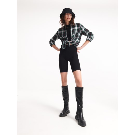 Reserved - Koszula w kratę - Khaki Reserved 46 wyprzedaż Reserved