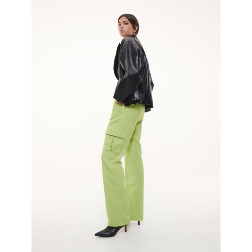 Reserved - Spodnie z wiskozą - Zielony Reserved XL okazja Reserved