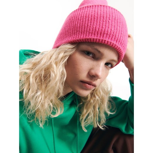 Reserved - Czapka beanie - Różowy Reserved ONE SIZE Reserved