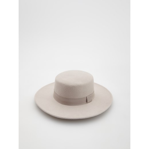 Reserved - Wełniany kapelusz fedora - Beżowy Reserved M Reserved