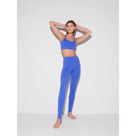 Reserved - Legginsy z zapiętkami - Niebieski Reserved XXL okazja Reserved