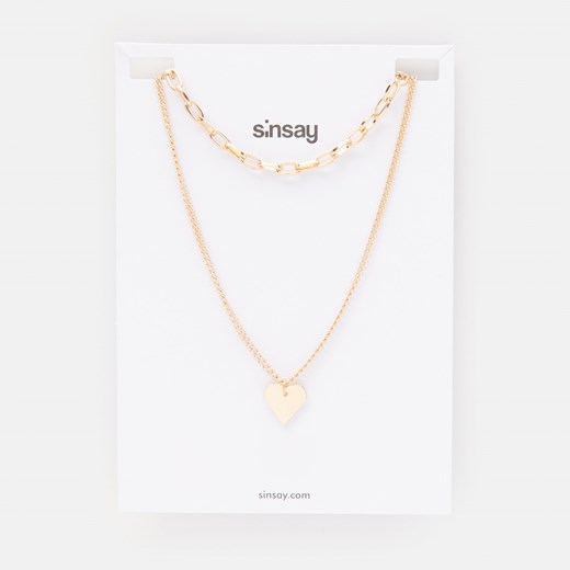 Sinsay - Naszyjniki 2 pack - Złoty Sinsay Jeden rozmiar Sinsay