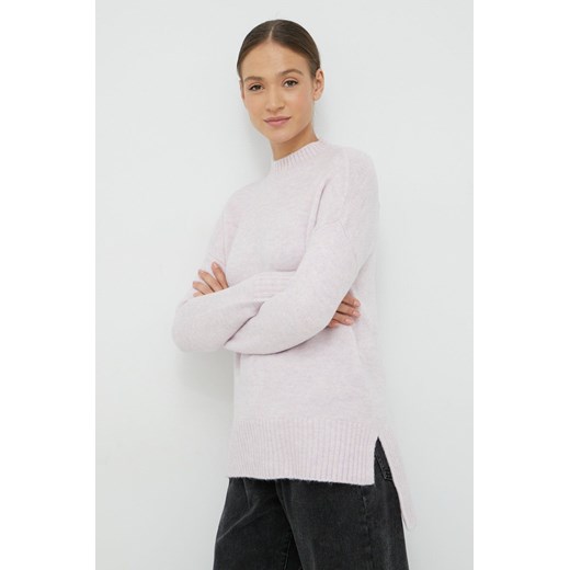Vero Moda sweter damski kolor fioletowy lekki z półgolfem Vero Moda M ANSWEAR.com