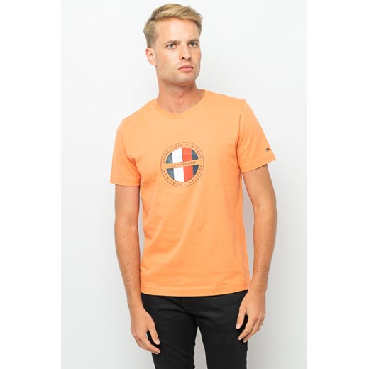 t-shirt męski tommy hilfiger xm0xm01948 pomarańczowy ze sklepu Royal Shop w kategorii T-shirty męskie - zdjęcie 145246244