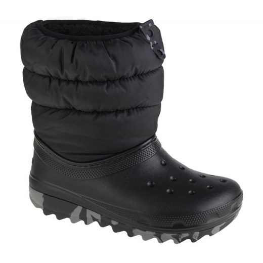Buty Crocs Classic Neo Puff Boot Jr 207684-001 czarne ze sklepu ButyModne.pl w kategorii Buty zimowe dziecięce - zdjęcie 145248032