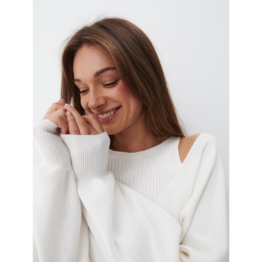 Mohito - Sweter z odkrytymi ramionami - Kremowy Mohito S Mohito