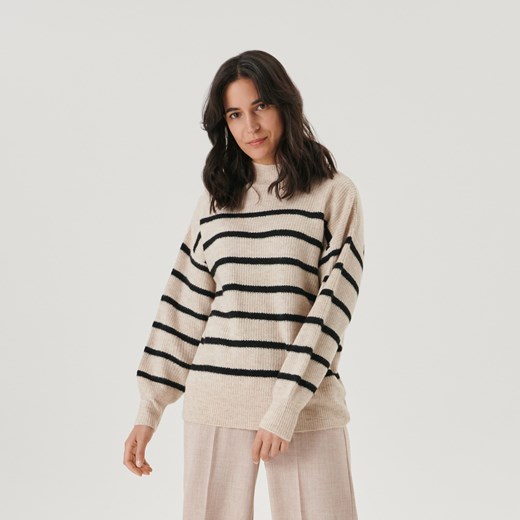 Sinsay - Sweter w paski - Kremowy Sinsay XXS Sinsay