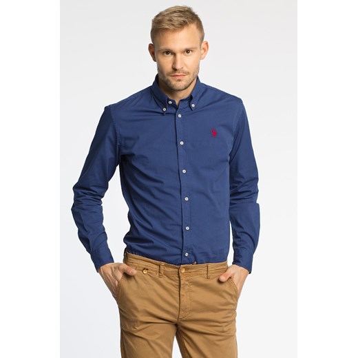 Koszula - U.S. Polo answear-com niebieski guziki