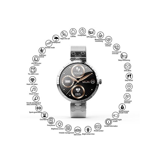 Smartwatch "WAC-135" w kolorze srebrnym Platyne onesize okazyjna cena Limango Polska