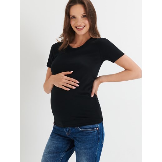 Sinsay - Koszulka bawełniana MAMA - Czarny Sinsay XS Sinsay