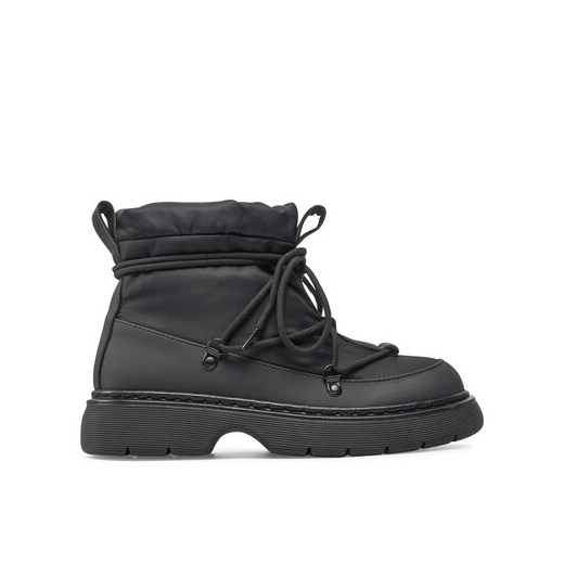 Jenny Fairy śniegowce damskie czarne płaskie 