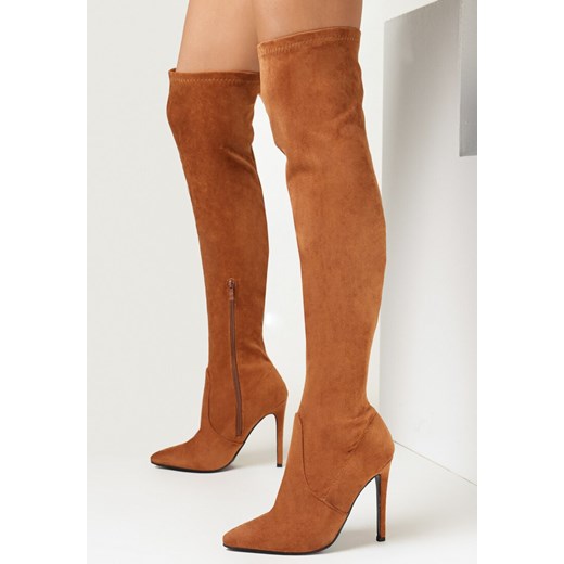 Kozaki damskie Born2be na szpilce eleganckie na zamek 