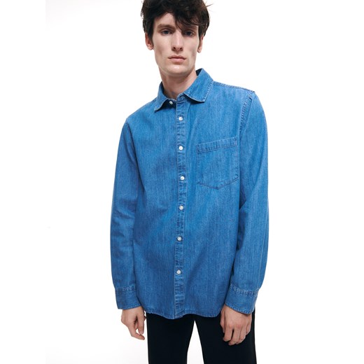 Reserved - Jeansowa koszula regular fit - Niebieski Reserved XL okazja Reserved