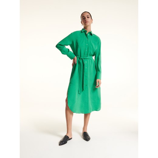 Reserved - Sukienka z modalu - Zielony Reserved XXL promocyjna cena Reserved