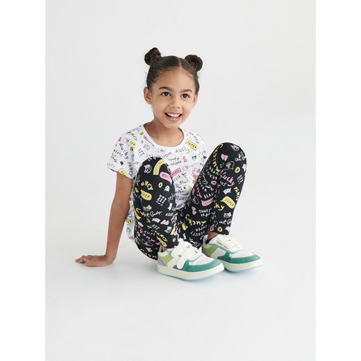 Reserved - Wzorzyste legginsy - Czarny Reserved 152 (11 lat) Reserved