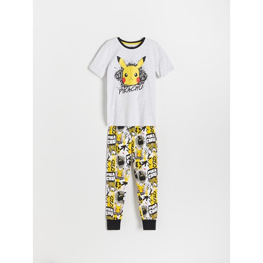 Reserved - Dwuczęściowa piżama Pokémon - jasnoszary ze sklepu Reserved w kategorii Piżamy dziecięce - zdjęcie 145397483