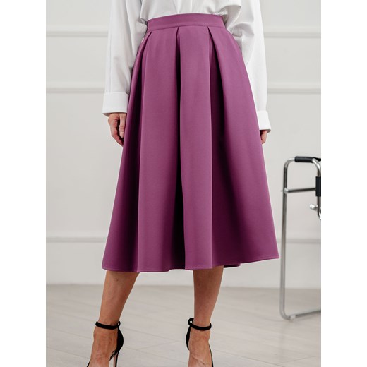Rozkloszowana spódnica z zakładkami Azuri ze sklepu Eye For Fashion w kategorii Spódnice - zdjęcie 145407624