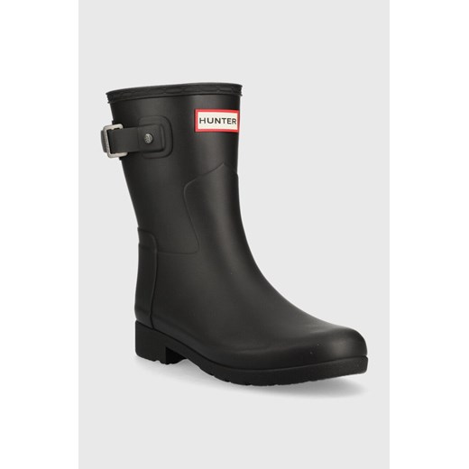 Hunter kalosze Refined Short damskie kolor czarny Hunter 40/41 ANSWEAR.com