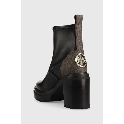 MICHAEL Michael Kors botki skórzane Cyrus damskie kolor czarny na słupku Michael Michael Kors 41 ANSWEAR.com