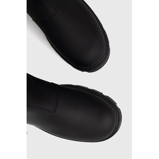 Calvin Klein Jeans kozaki skórzane Chunky Combat damskie kolor czarny na 39 ANSWEAR.com