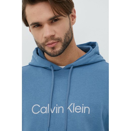 Calvin Klein Performance bluza treningowa męska kolor niebieski z kapturem L ANSWEAR.com