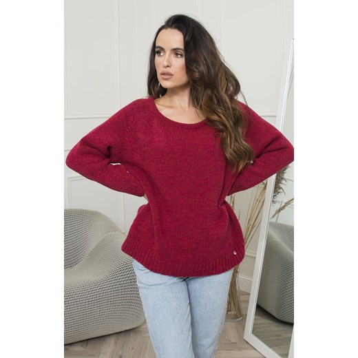 Klasyczny sweter oversize w kolorze fuksja Mirra, Kolor fuksja, Rozmiar Oversize, KAMEA ze sklepu Primodo w kategorii Swetry damskie - zdjęcie 145466401