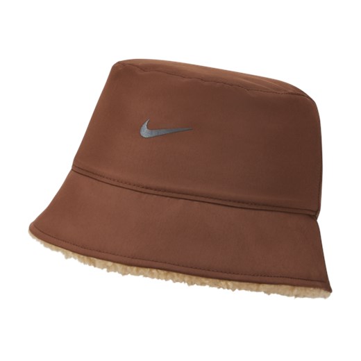Dwustronny kapelusz z dzianiny Nike Sportswear - Brązowy Nike M/L Nike poland