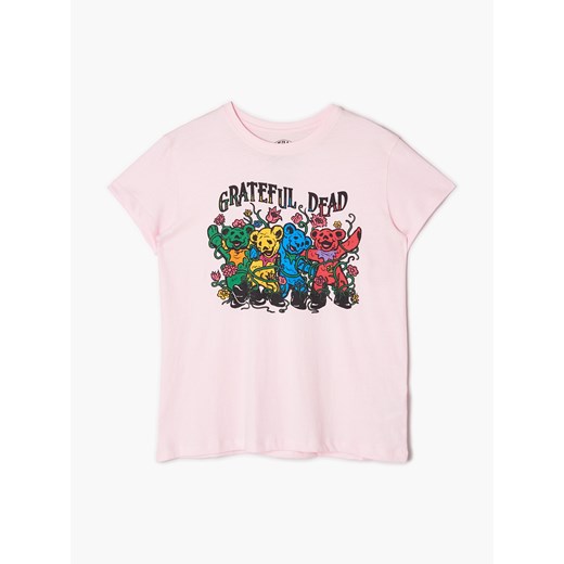 Cropp - T-shirt oversize Grateful Dead - Różowy Cropp M Cropp