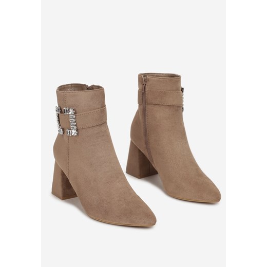 Botki Born2be na zamek eleganckie na obcasie